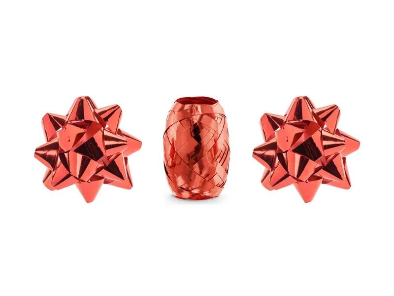 Dāvanu saiņošanas kompelkts, sarkans, 3 gab