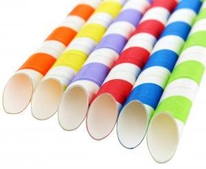 Papīra salmiņi burbuļtējai (bubble tea), daudzkrāsu, 100 gab