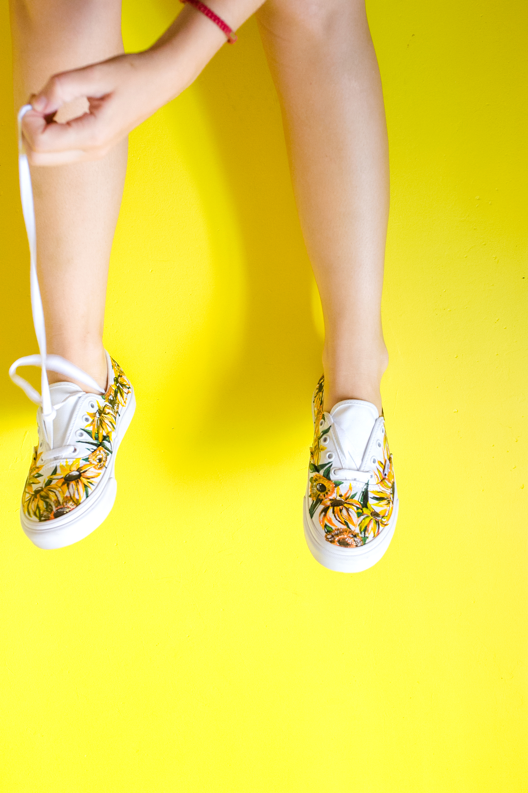 Кеды Vans с росписью - Подсолнухи Ван Гога