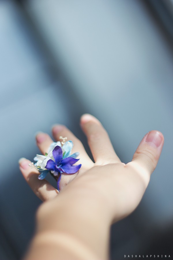 Колечко Blue Flowers