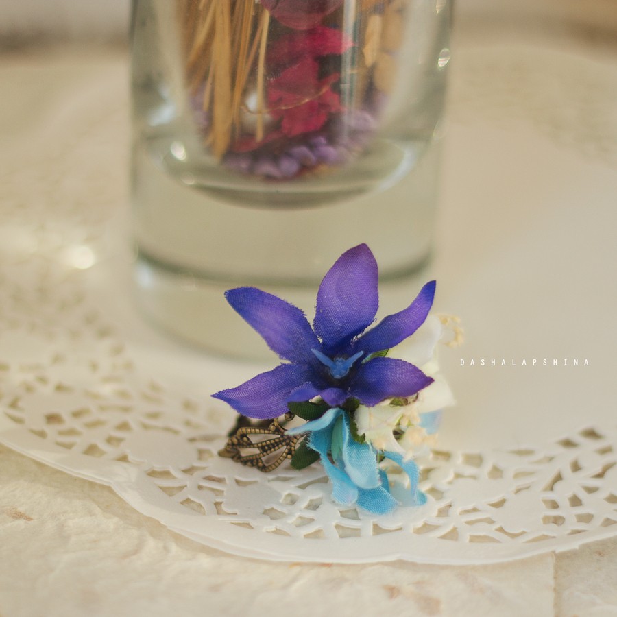 Колечко Blue Flowers