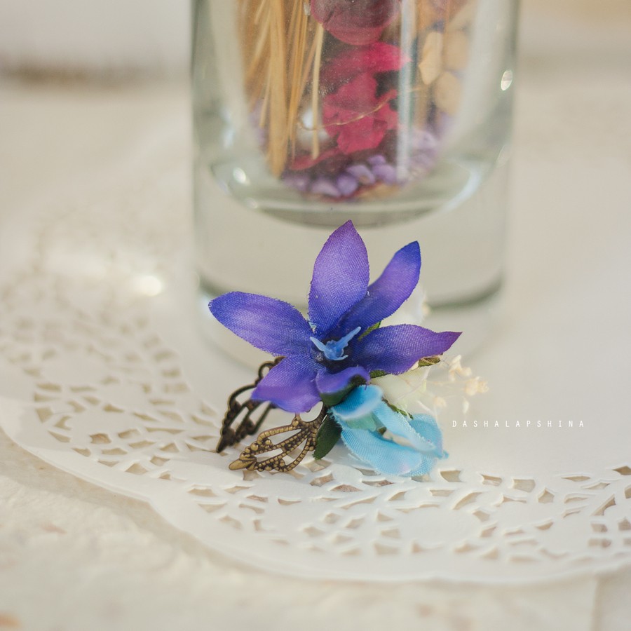 Колечко Blue Flowers