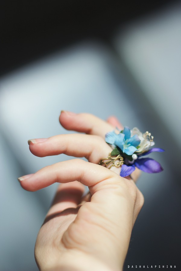 Колечко Blue Flowers