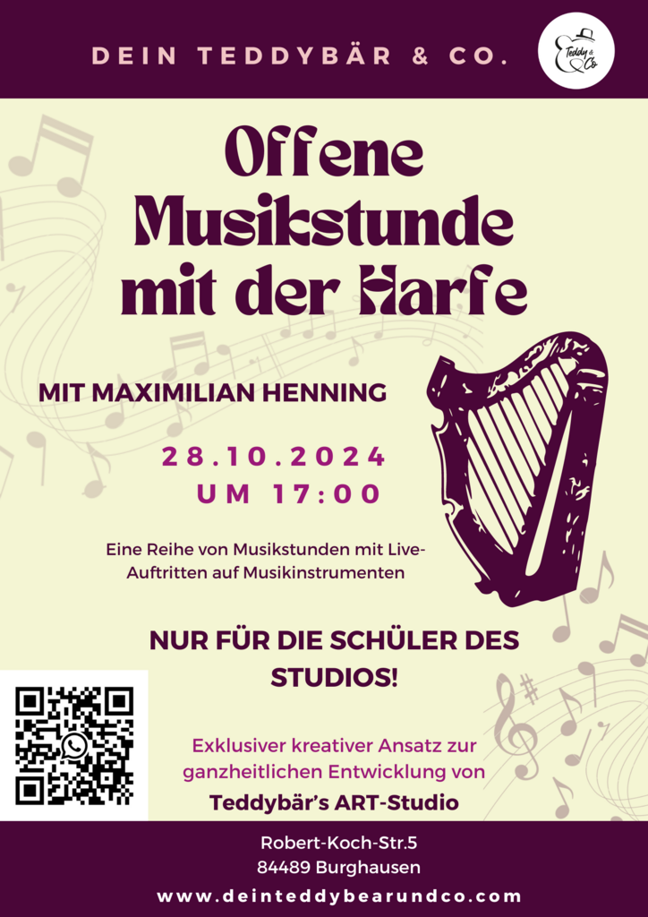 Offene Musikstunde mit der Harfe