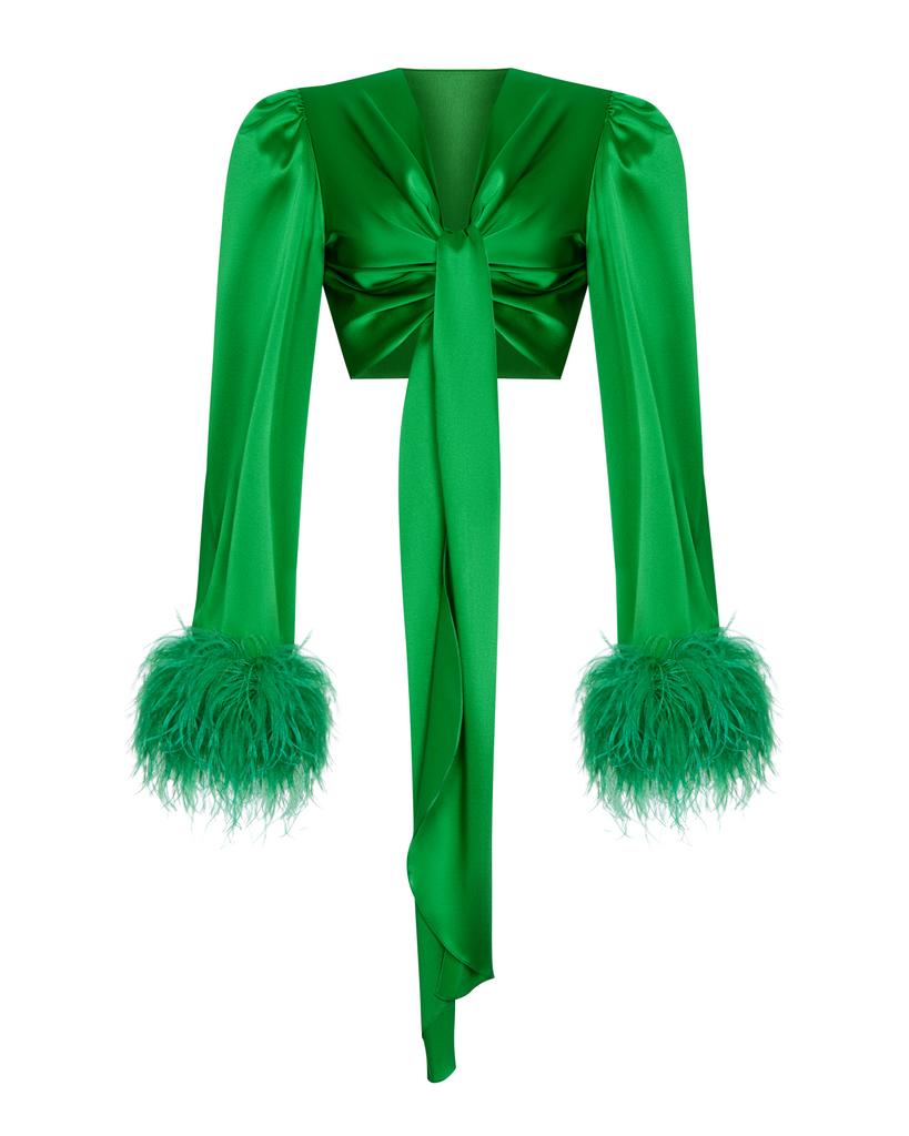 БЛУЗКА SCANDAL PREMIUM green