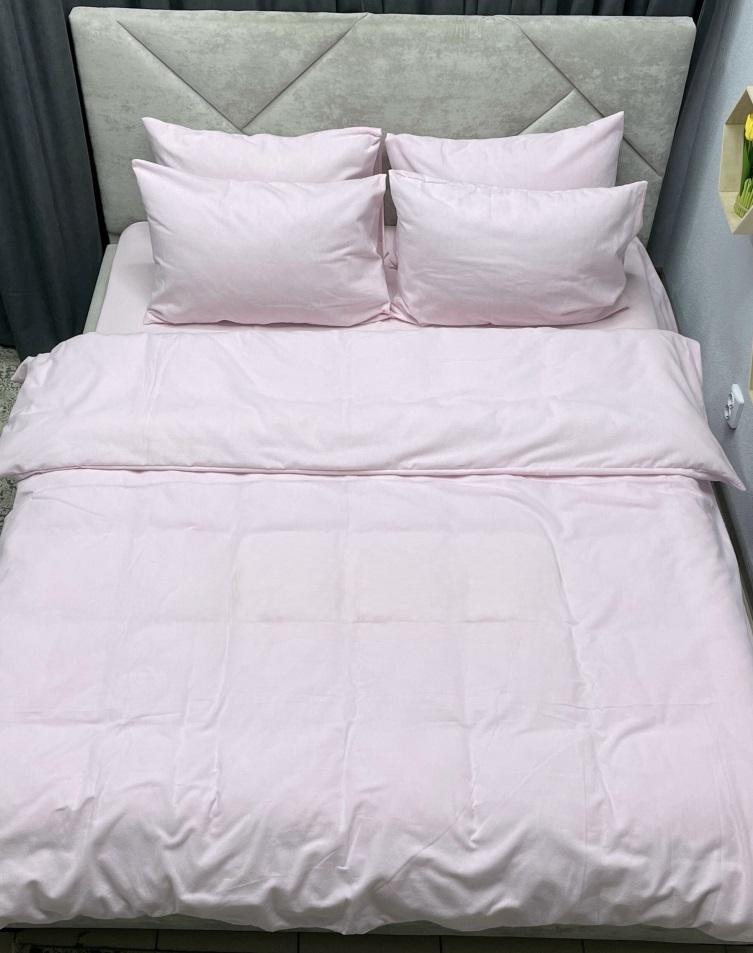 однотонна постільна білизна фланель світло-рожевого кольору