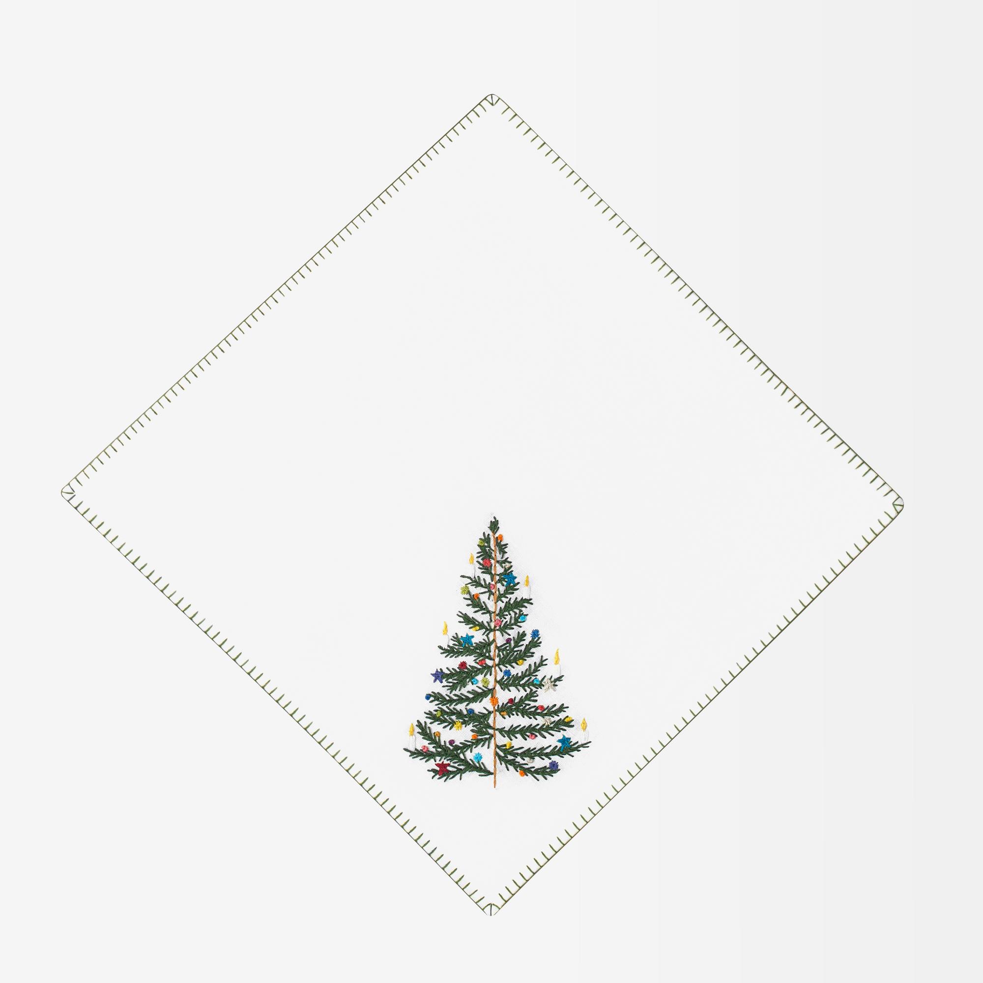 Плейсмат с вышивкой ручной работы "Елка"