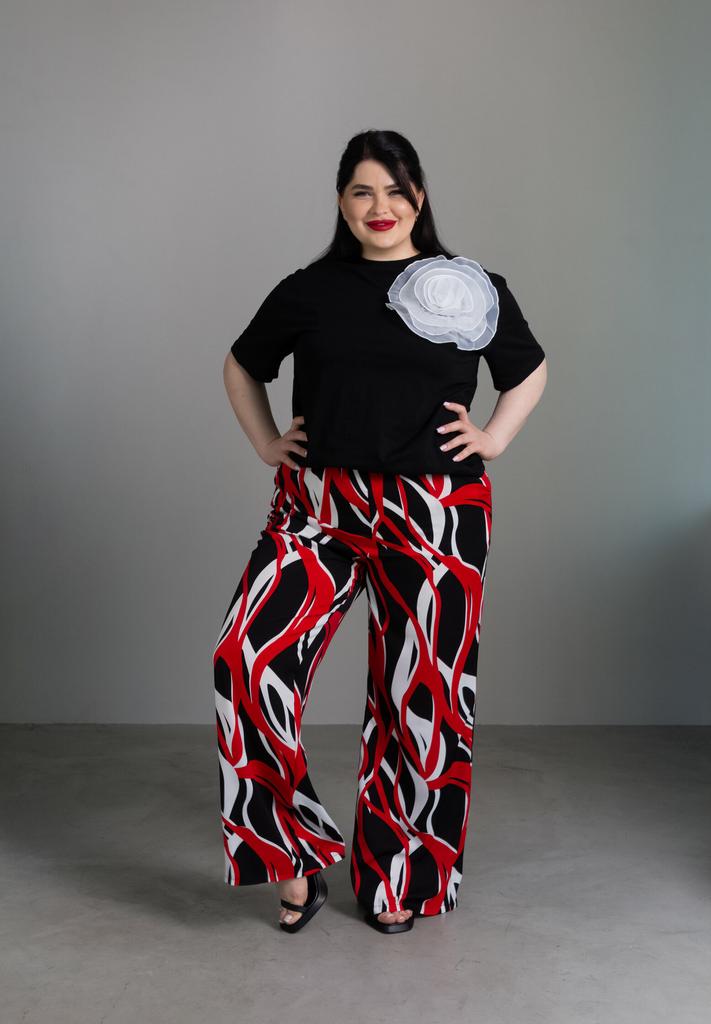 Брюки палаццо мультиколор