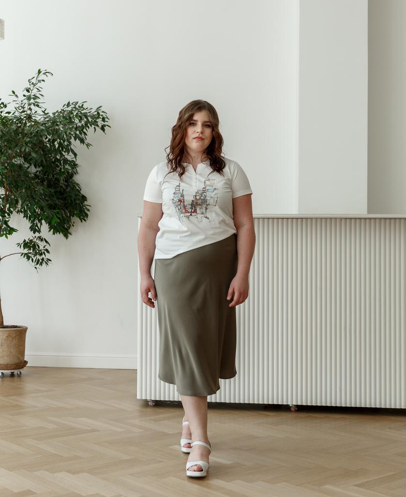 Юбка оливковая