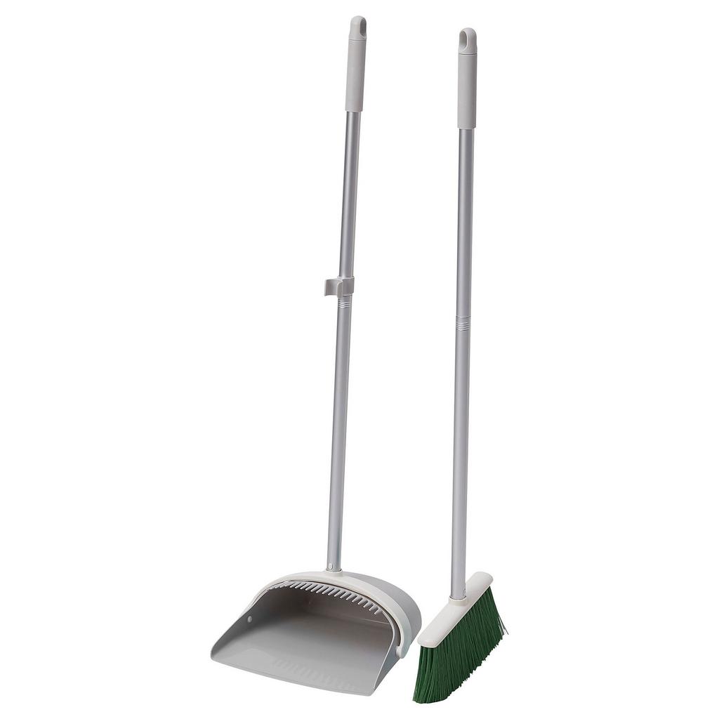 PEPPRIG IKEA Совок/щетка, серый-зелёный, 45x28x11 см