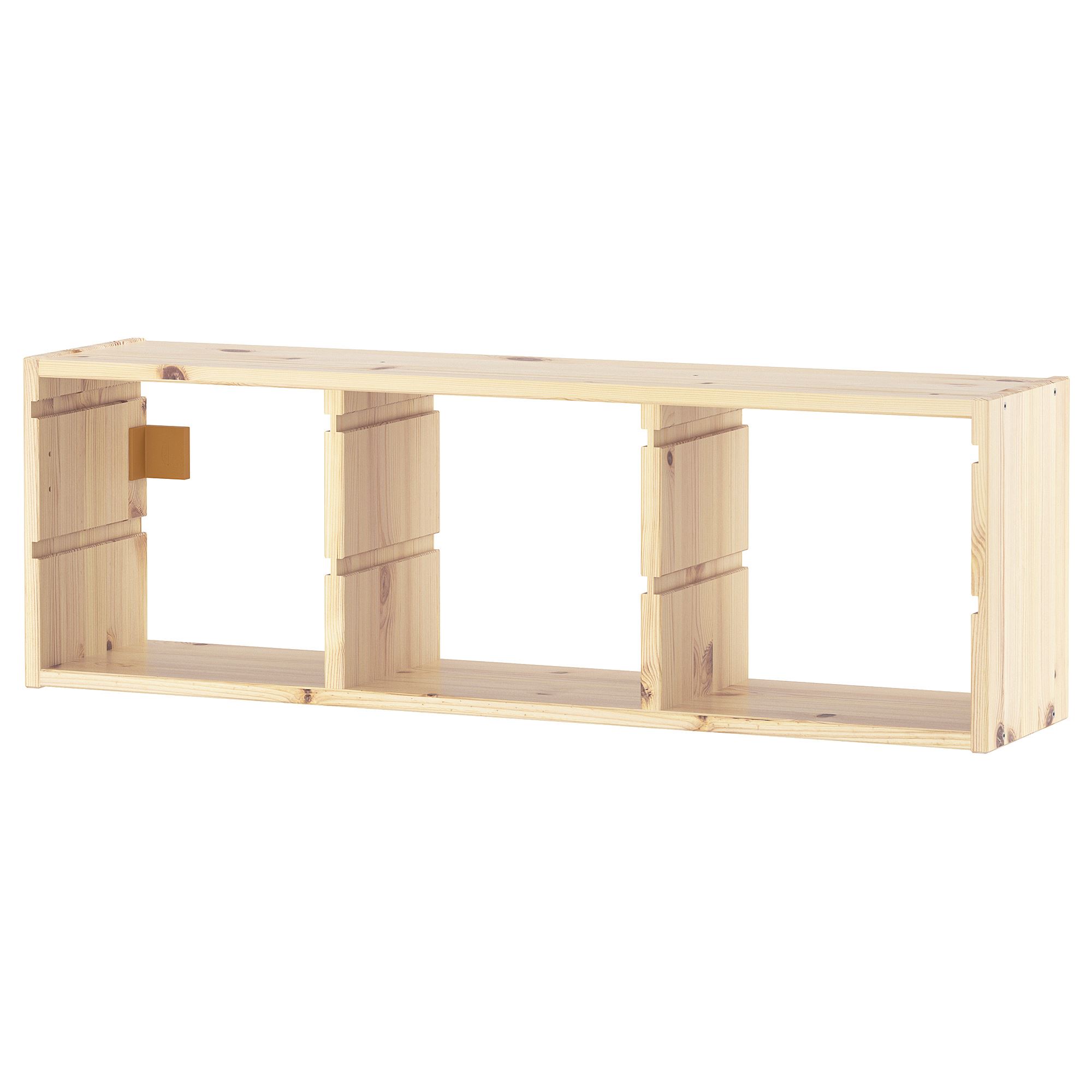 TROFAST IKEA Настенный модуль для хранения, 93x21x30 см, светлая беленая сосна