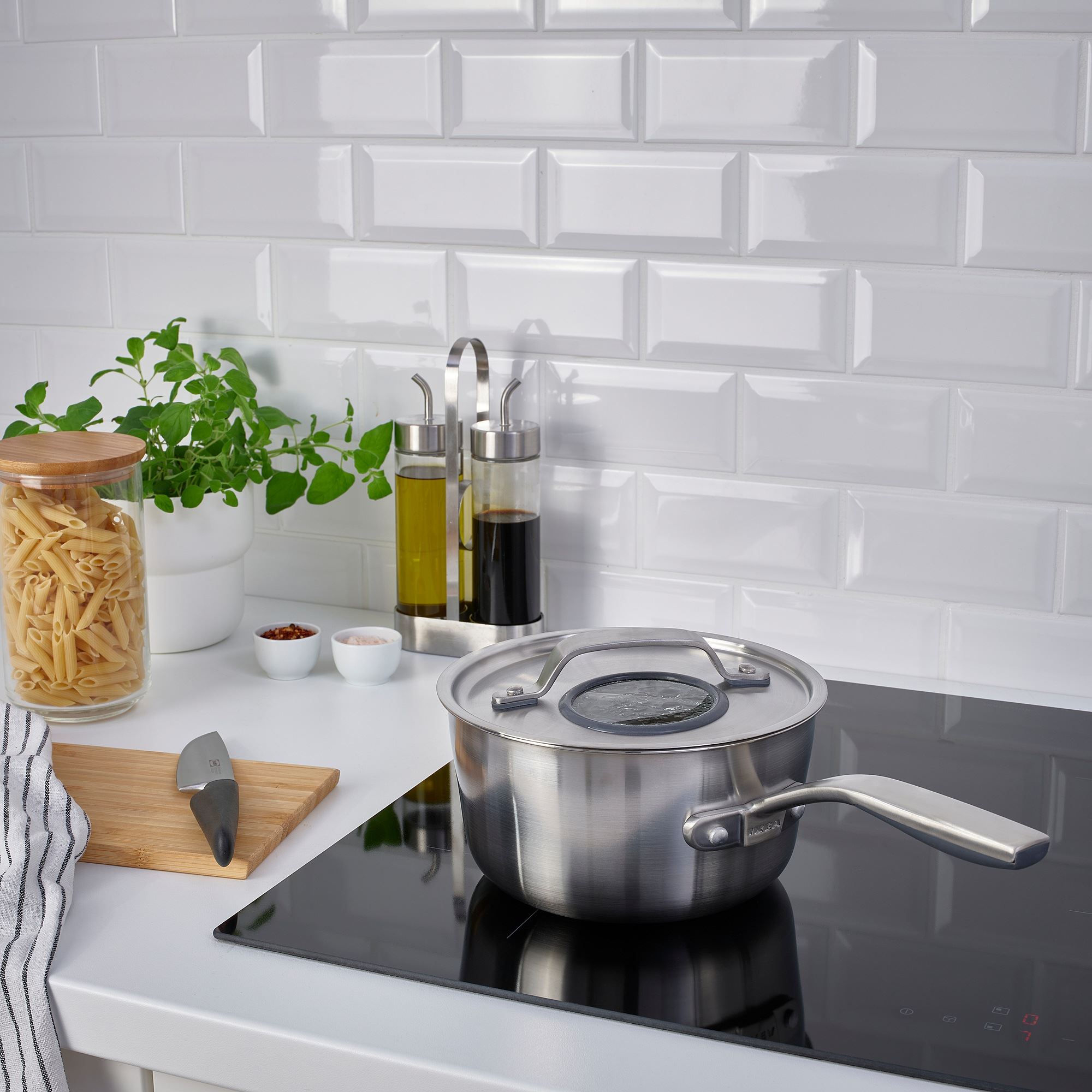 SENSUELL IKEA Ковш с крышкой, 2,4 л, нержавеющая сталь
