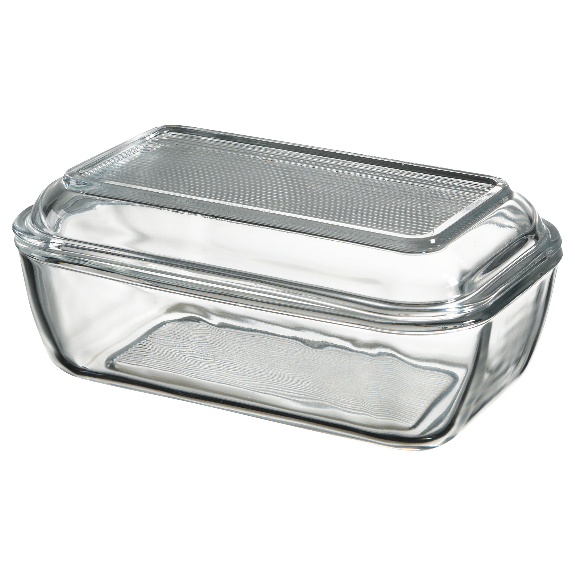 GRYNSOPP IKEA Маслёнка, прозрачное стекло, 17x10x6 см