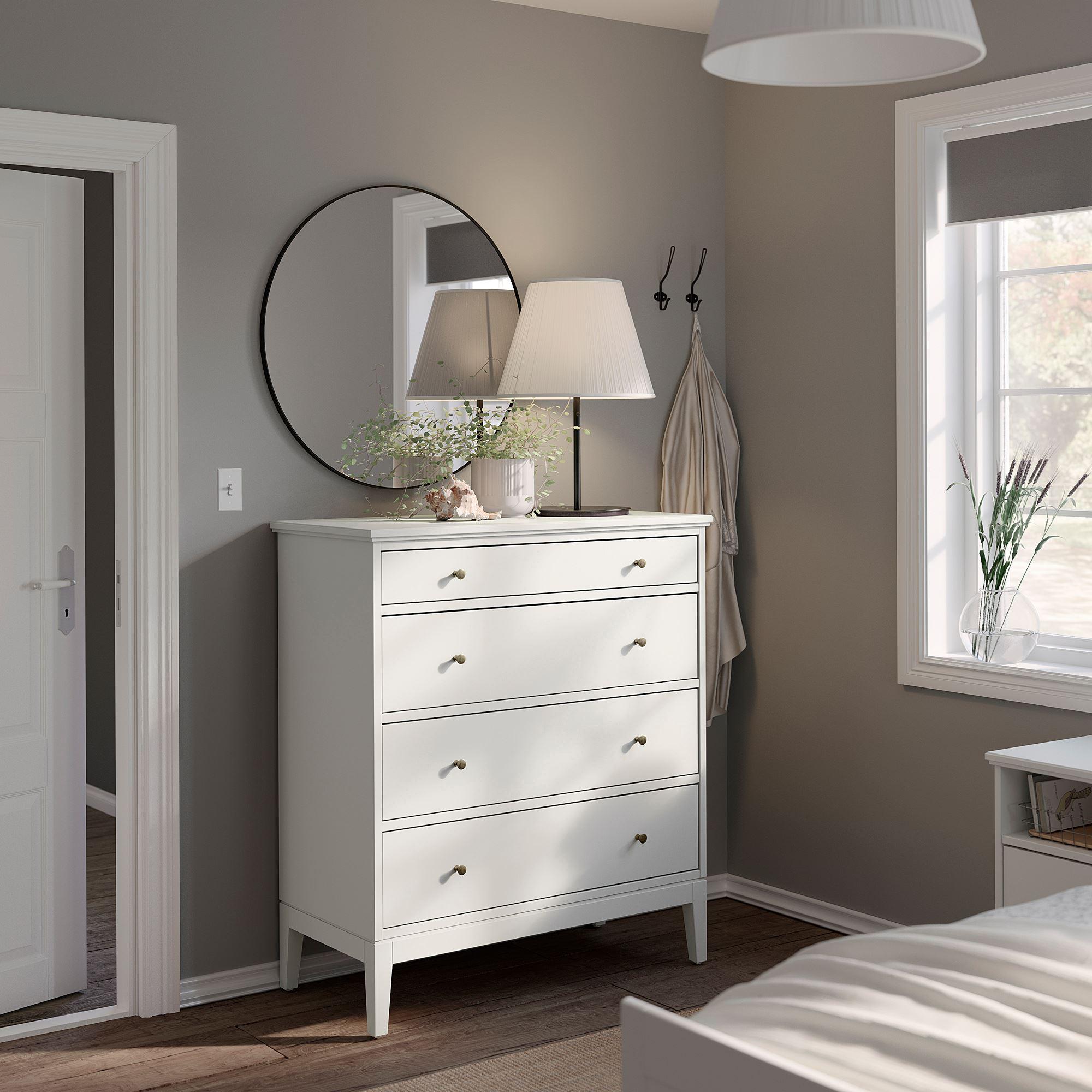 IDANAS IKEA Комод с 4 ящиками, 104x118 см, белый