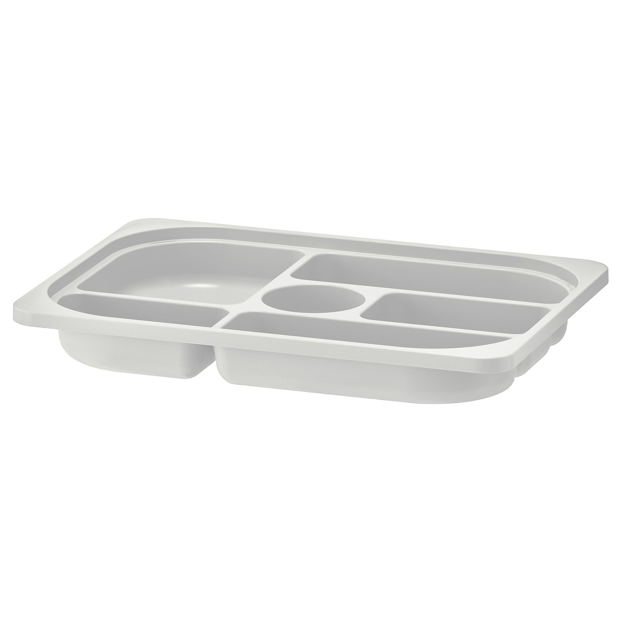 TROFAST IKEA Лоток с отделениями для хранения, 42x30x5 см, серый