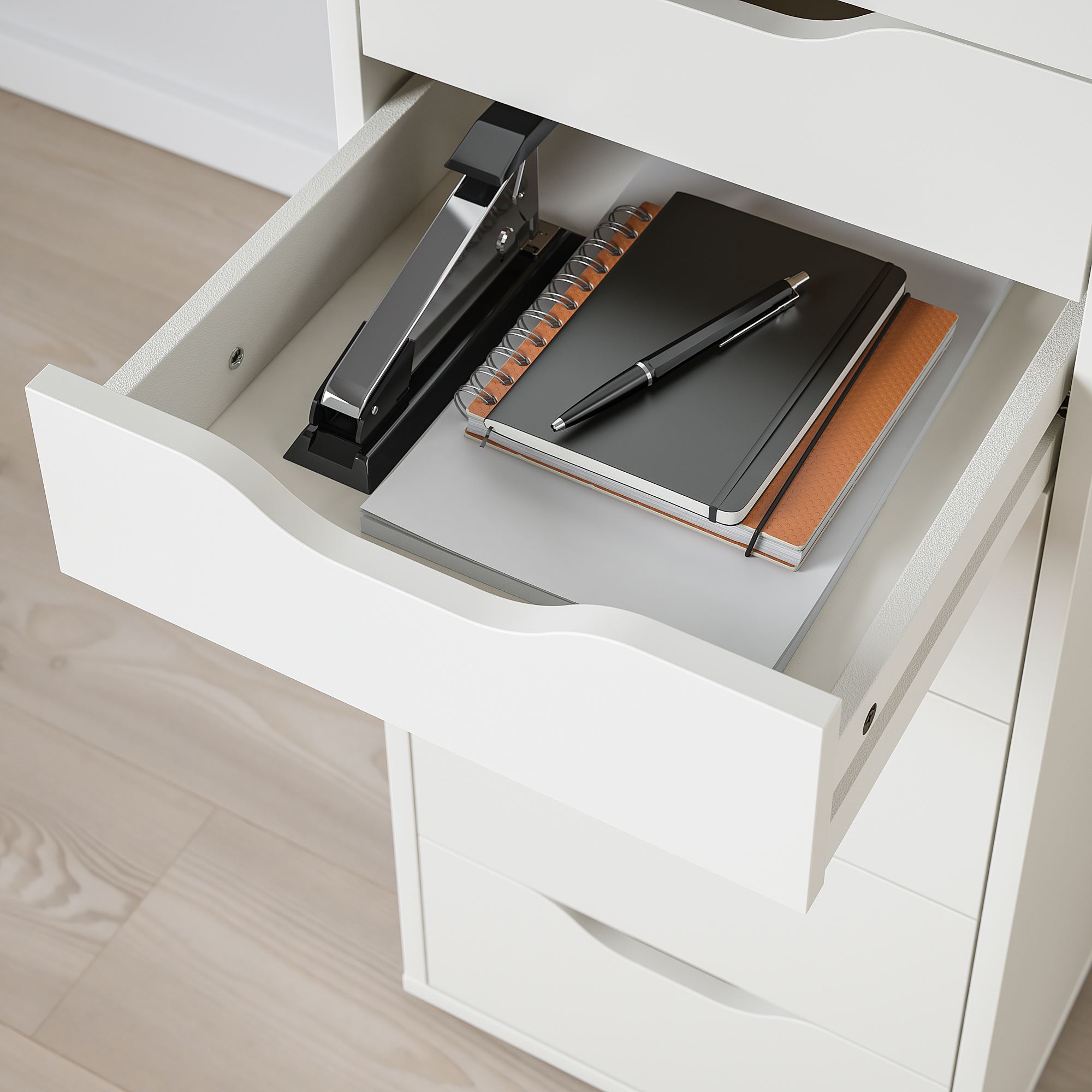 ALEX IKEA АЛЕКС Тумба с ящиками, белый, 36x116 см