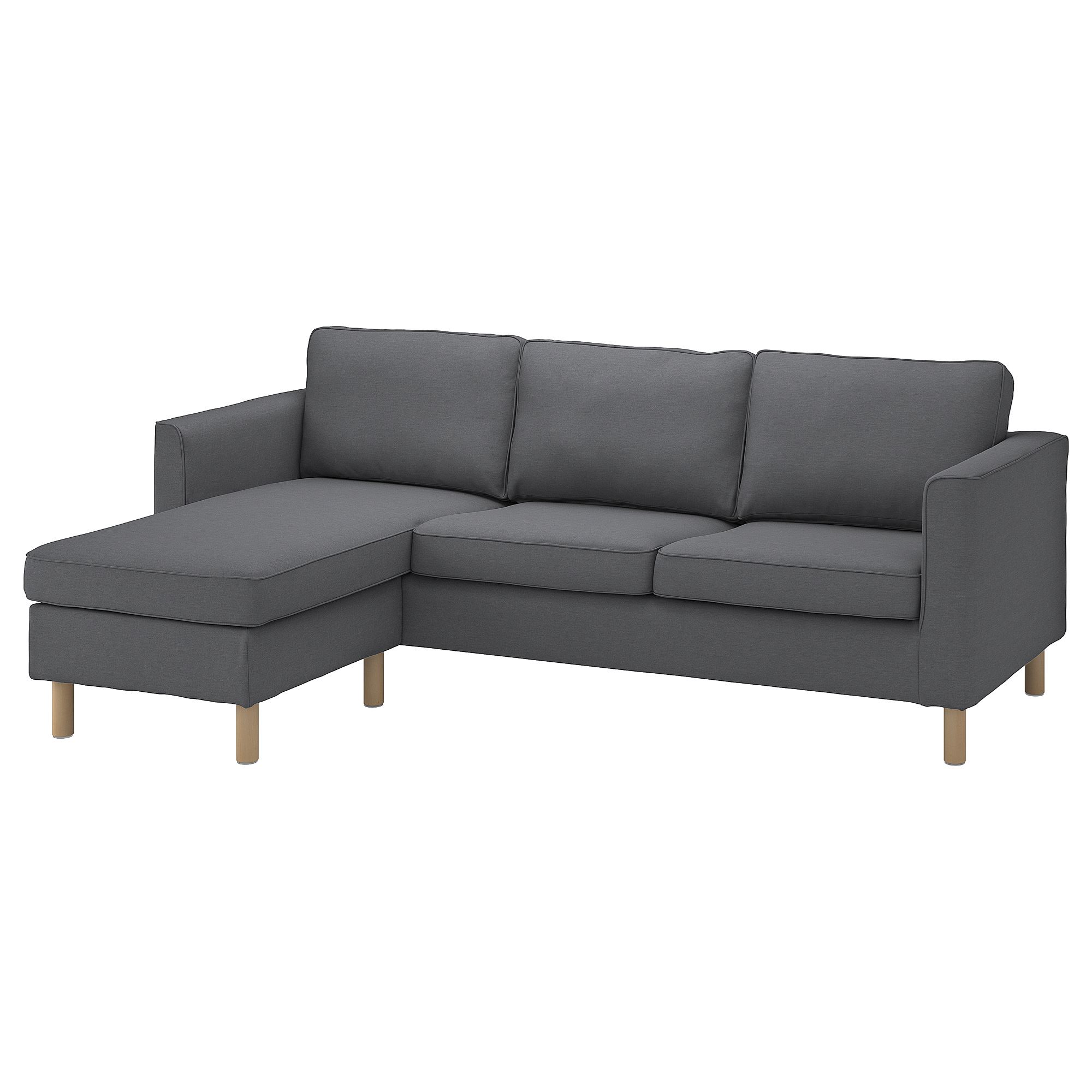 PARUP IKEA 3-местный диван с козеткой, Vissle серый