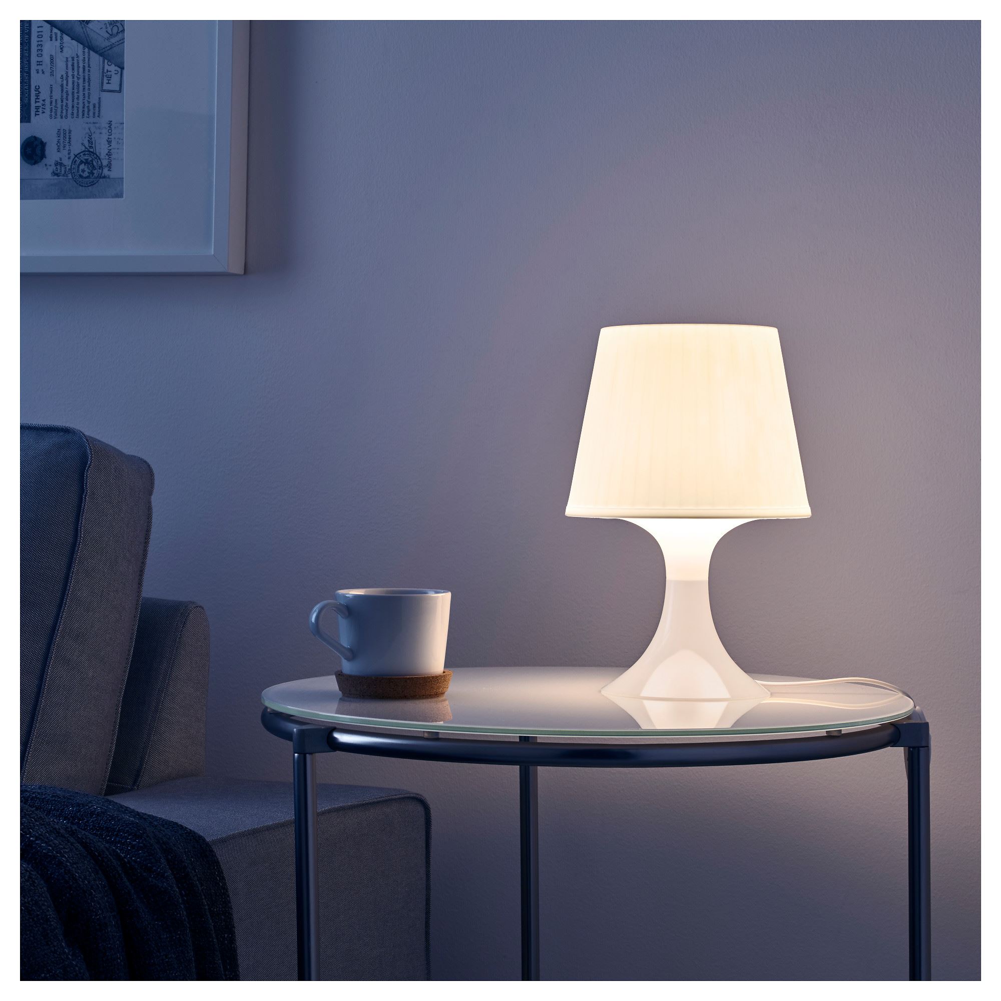 LAMPAN IKEA ЛАМПАН Лампа настольная, белый 29 см
