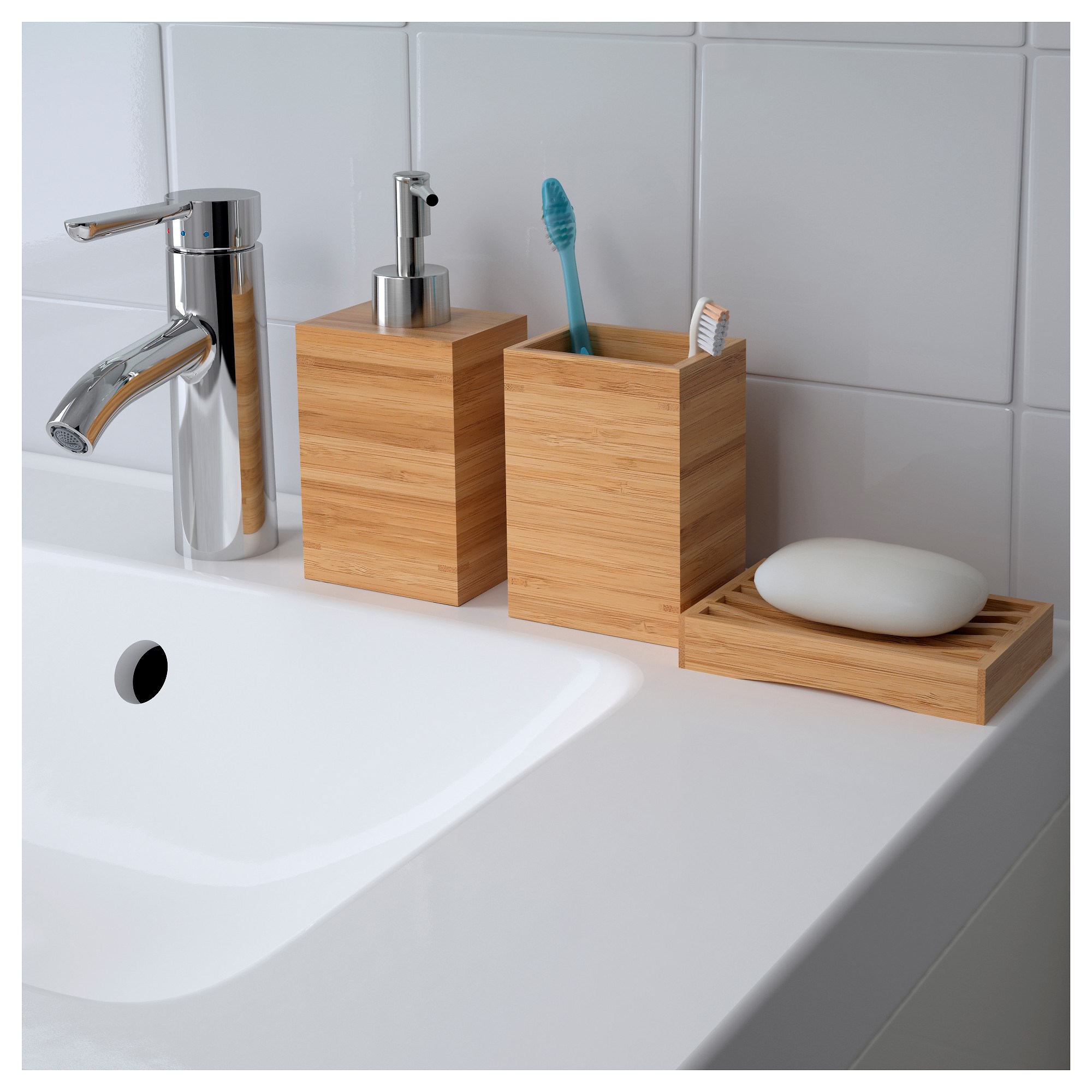 DRAGAN IKEA ДРАГАН Дозатор для жидкого мыла, бамбук