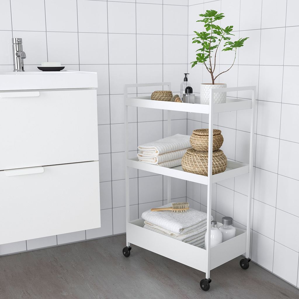 NISSAFORS IKEA Тележка, белый, 50.5x30x83 см