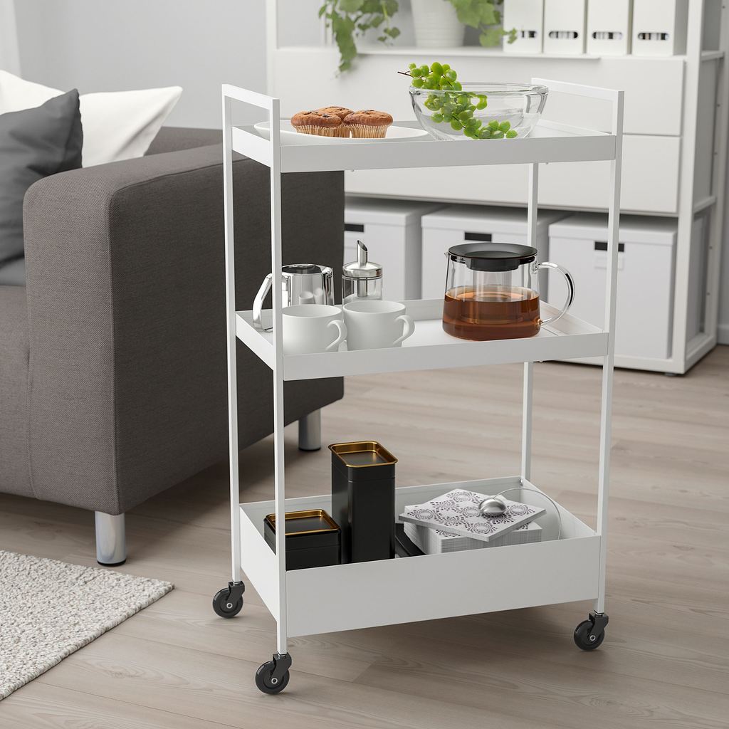 NISSAFORS IKEA Тележка, белый, 50.5x30x83 см