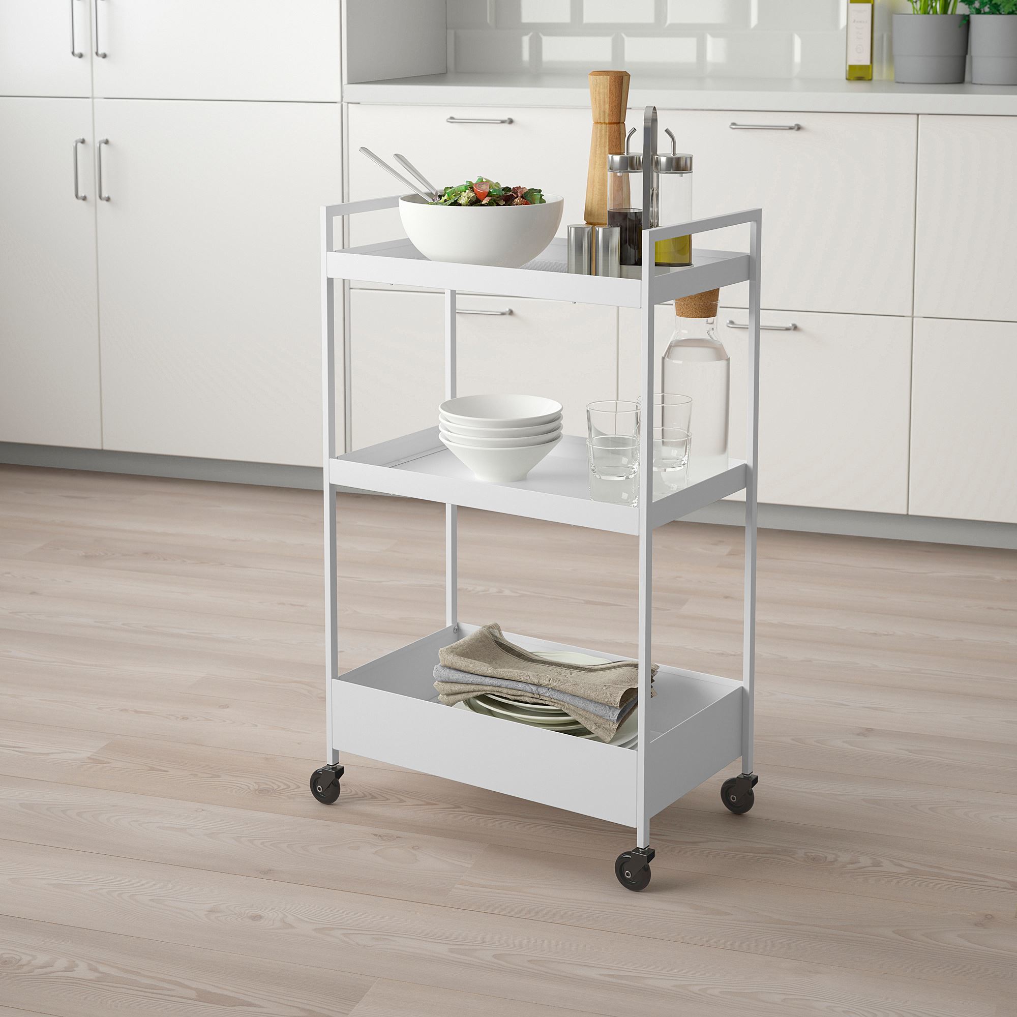NISSAFORS IKEA Тележка, белый, 50.5x30x83 см
