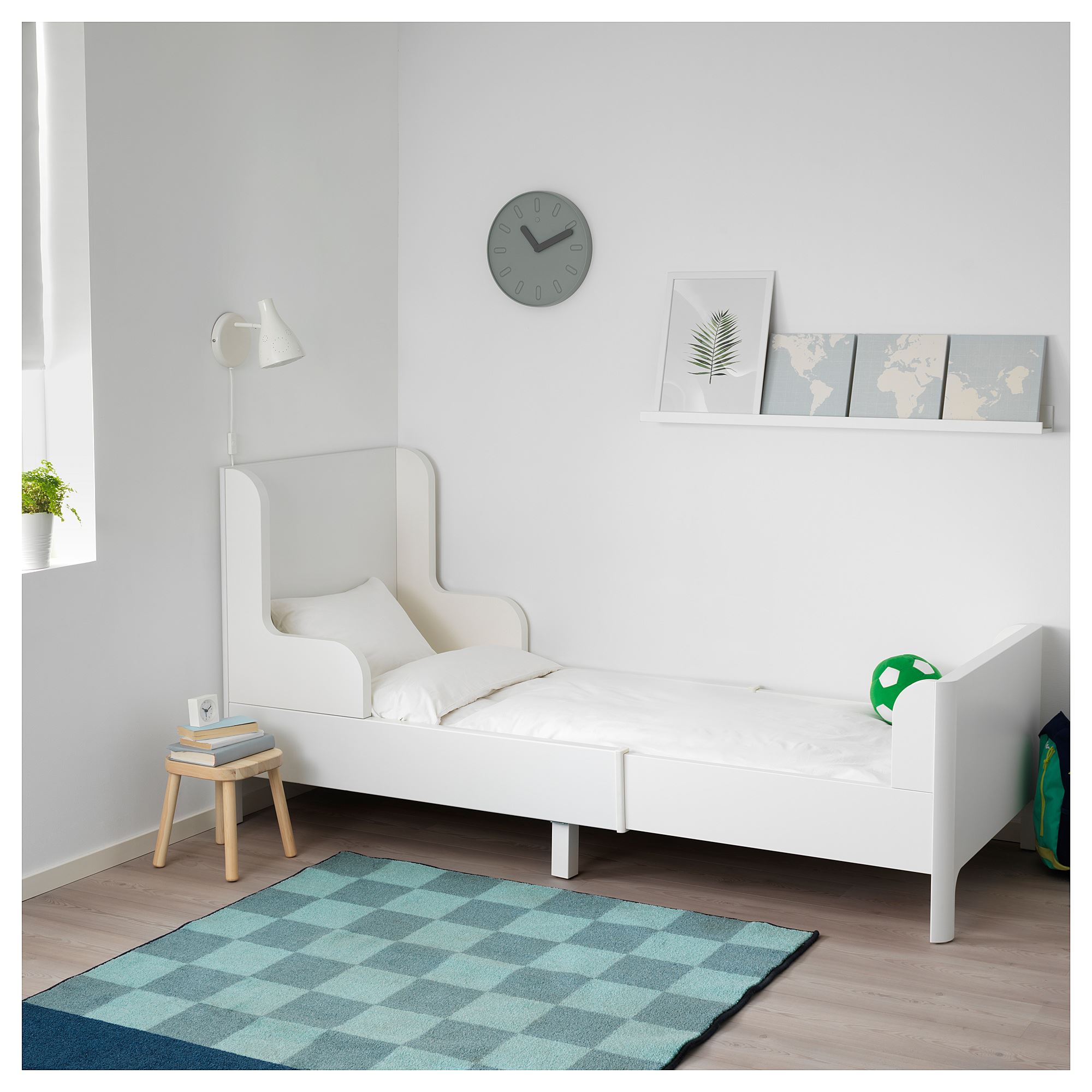 BUSUNGE IKEA Раздвижная кровать, белый 80x200 см