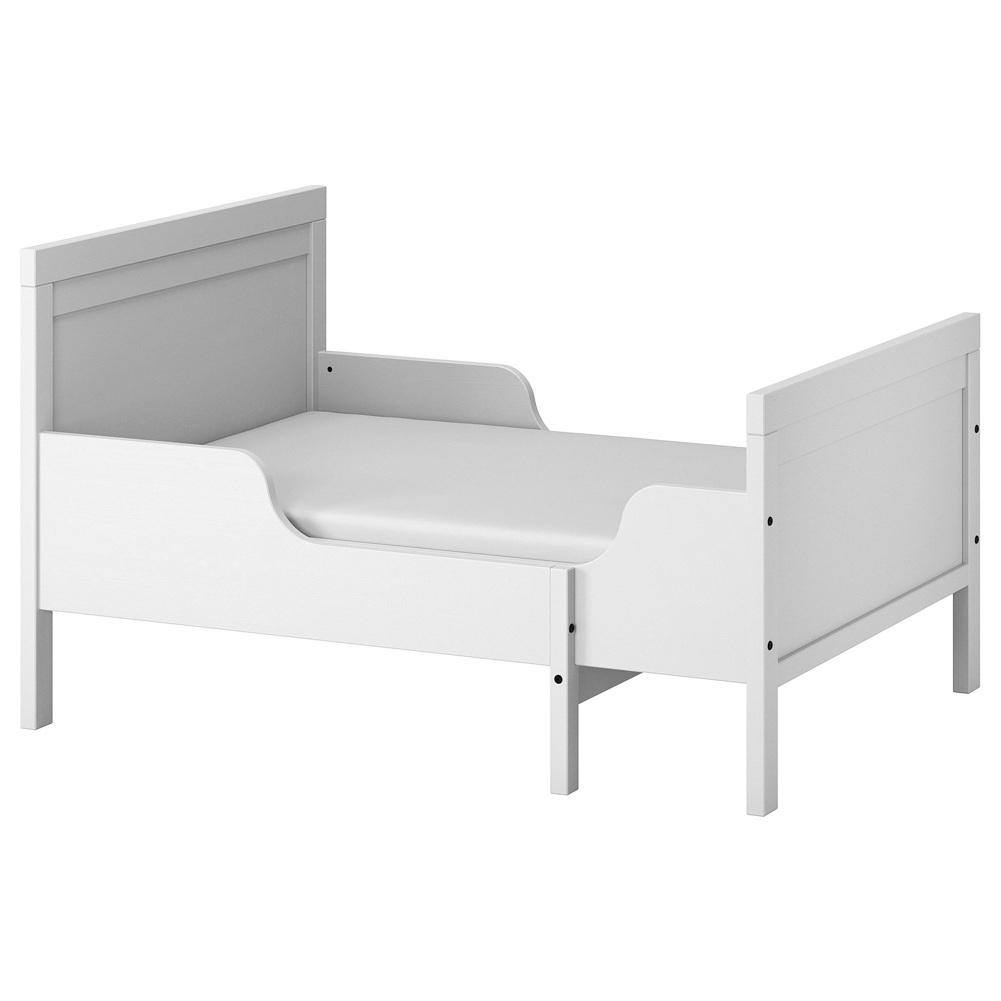 SUNDVIK/LUROY IKEA Раздвижная кровать с реечным дном, белый 80x200 см
