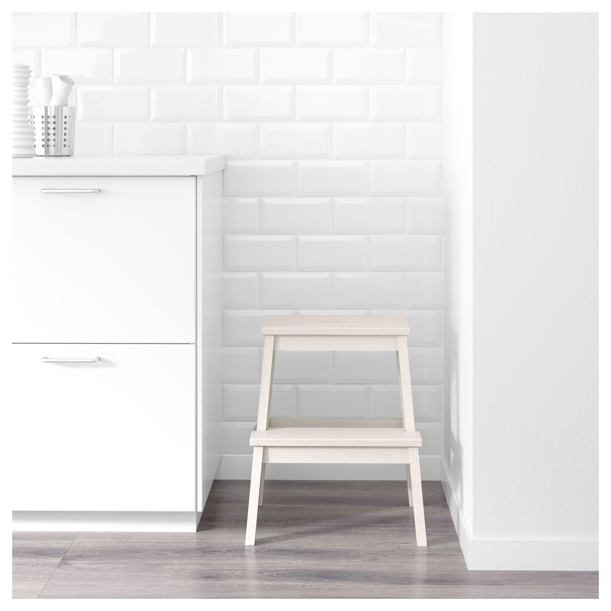 BEKVAM IKEA Табурет-лестница, белый 50 см