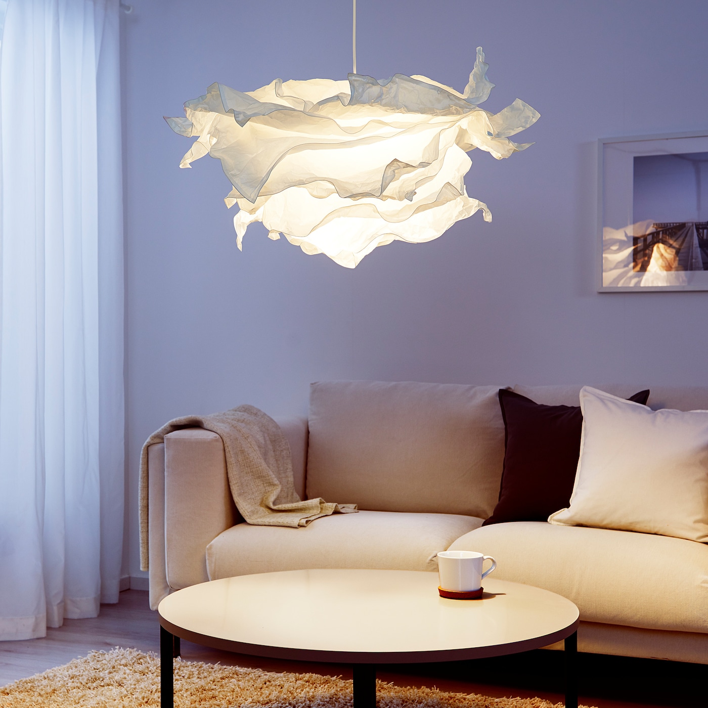 KRUSNING IKEA Абажур для подвесного светильника, белый, 85 см