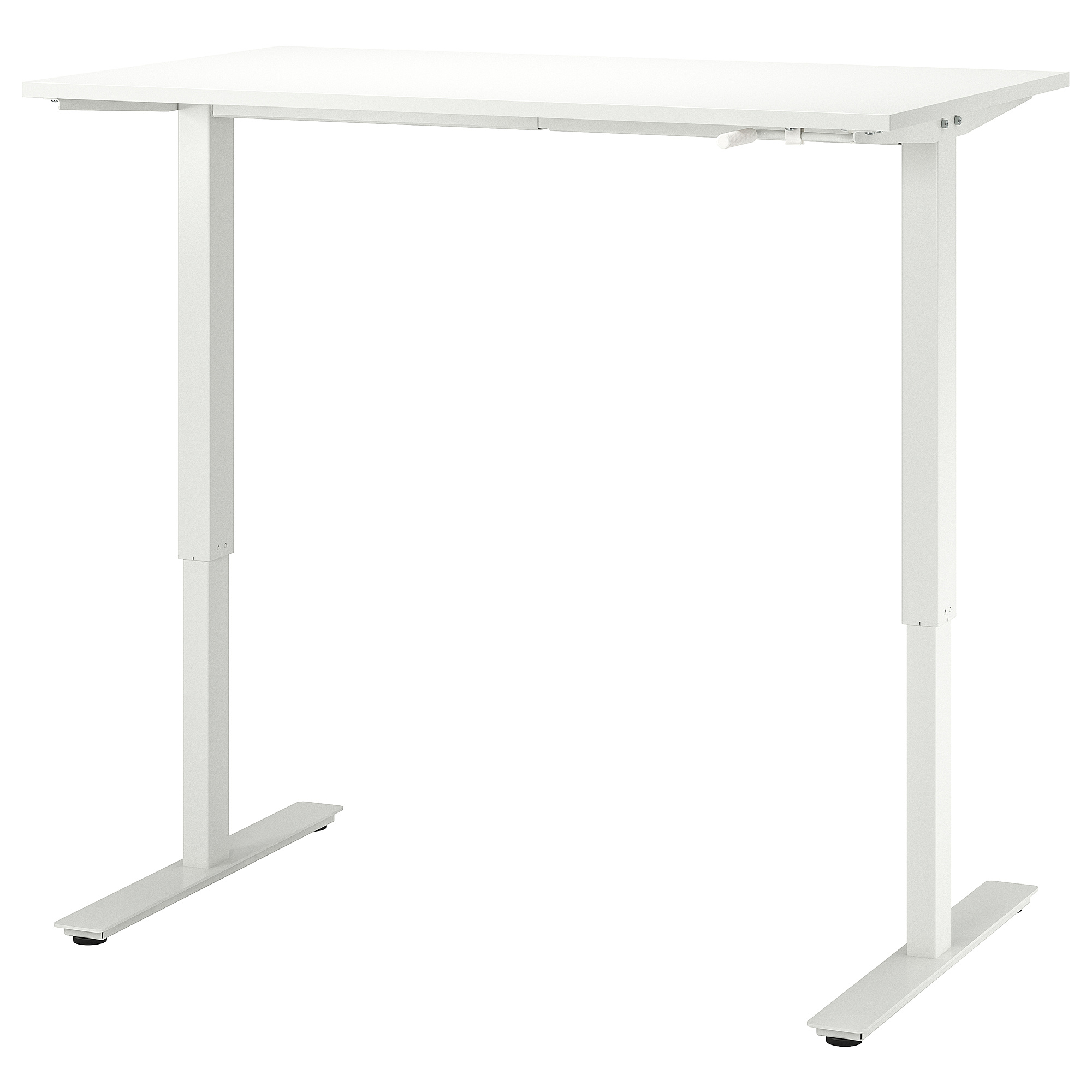 TROTTEN IKEA Masa, hündürlüyü tənzimlənən, ağ, 120x70 sm