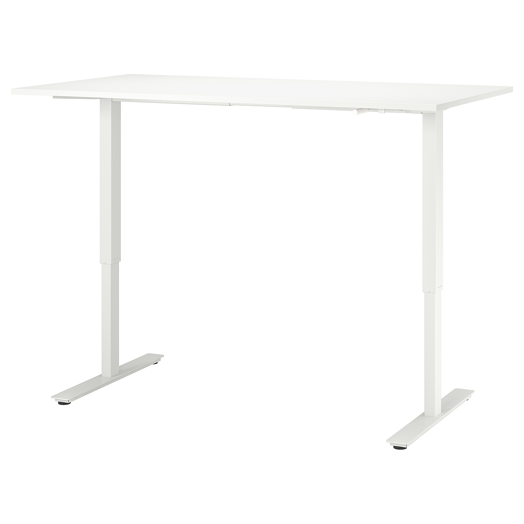 TROTTEN IKEA Masa, hündürlüyü tənzimlənən, ağ, 160x80 sm