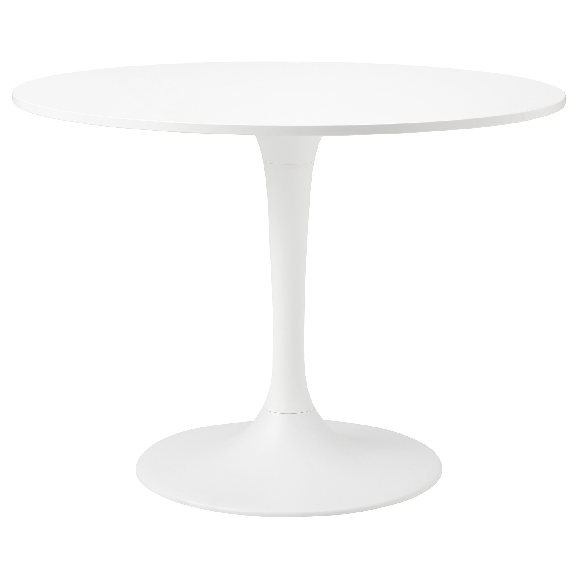 DOCKSTA IKEA Masa, dairəvi, ağ, 103 sm, 4 nəfərlik