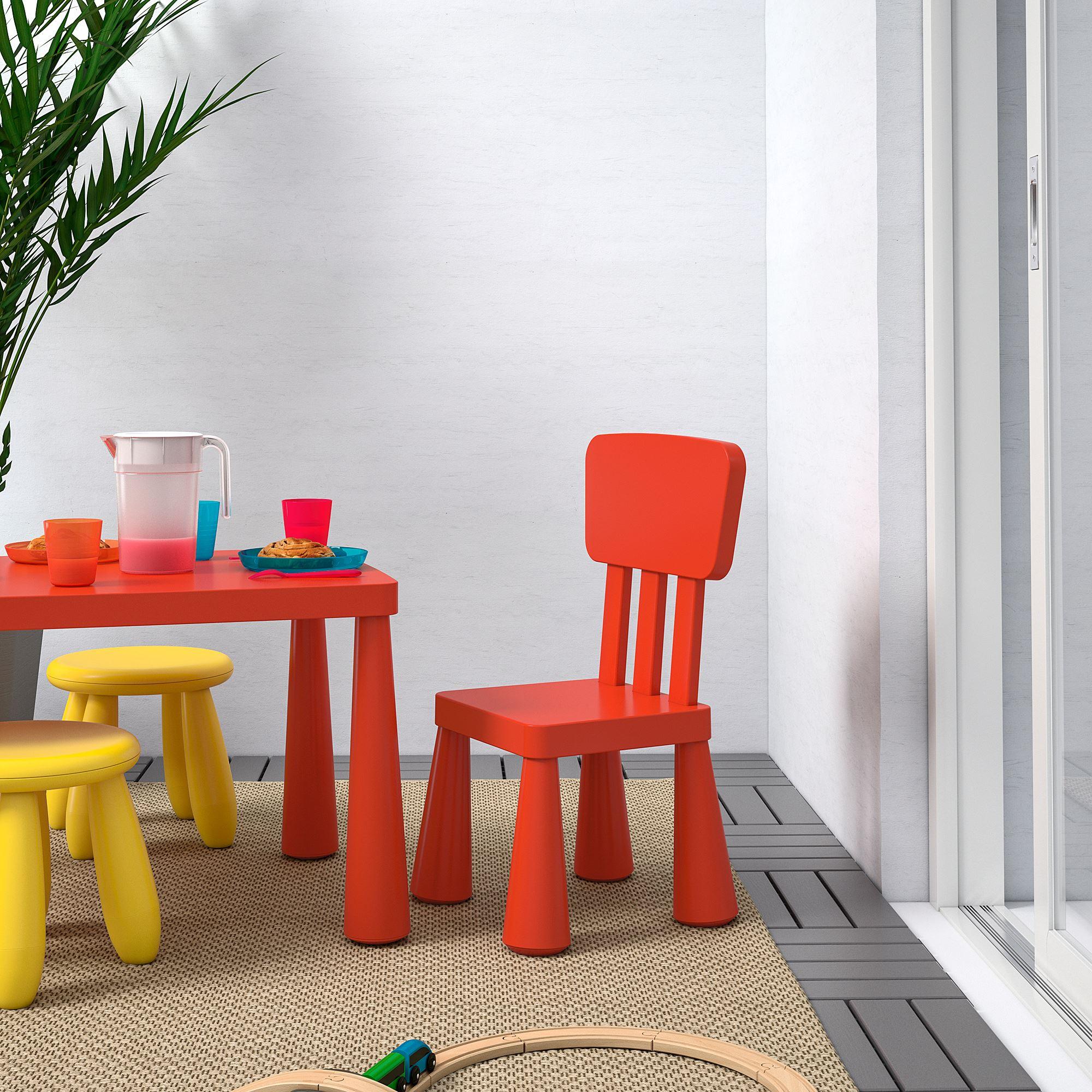 MAMMUT IKEA Uşaq stulu, qırmızı