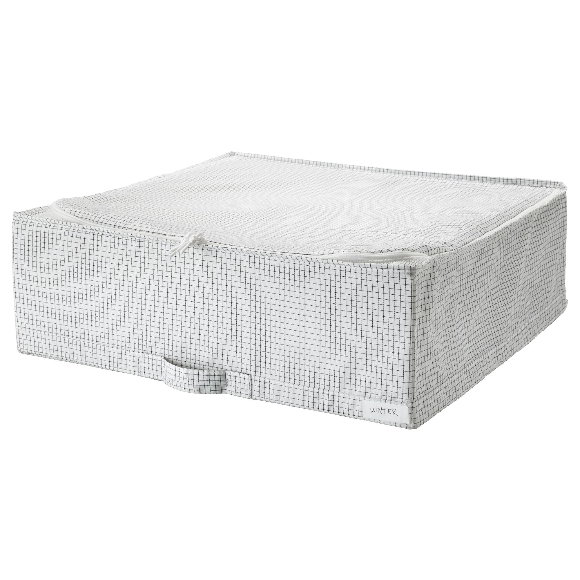 STUK IKEA СТУК Сумка для хранения, белый/серый 55x51x18 см