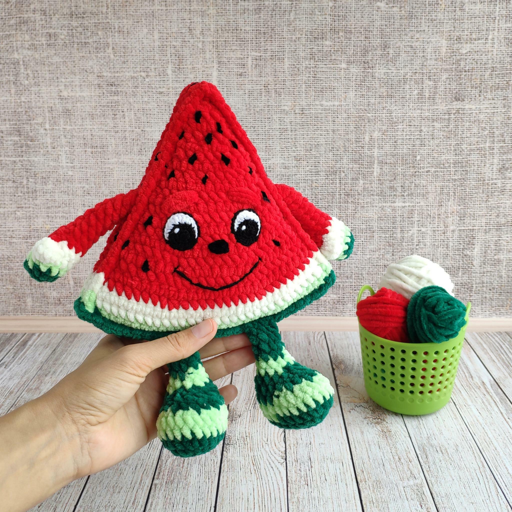 Вязание крючком. Вяжем Арбуз. Долька арбуза крючком. Crochet. Knit Watermelon.