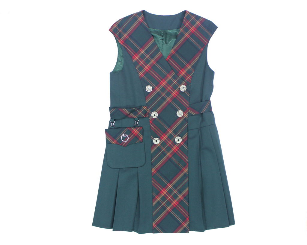 TARTAN GREEN DRESS, MODEL 195