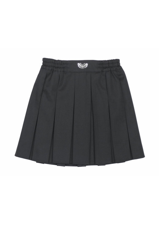 BLACK SKIRT ON ELASTIC WAIST, MODEL 004