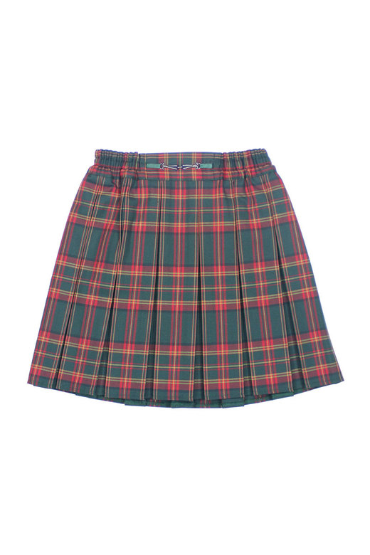 GREEN SKIRT ON ELASTIC WAIST, MODEL 004