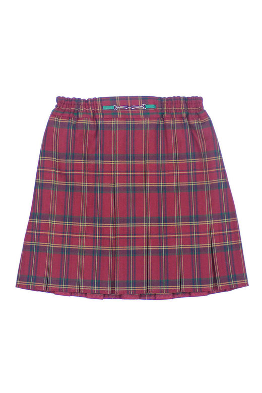 BURGUNDY SKIRT ON ELASTIC WAIST, MODEL 004