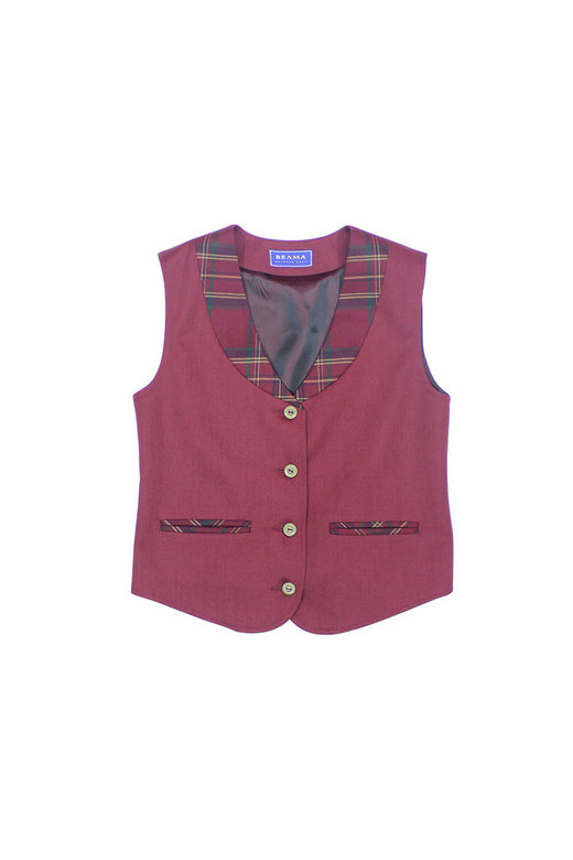 BURGUNDY VEST FOR GIRL, MODEL 103