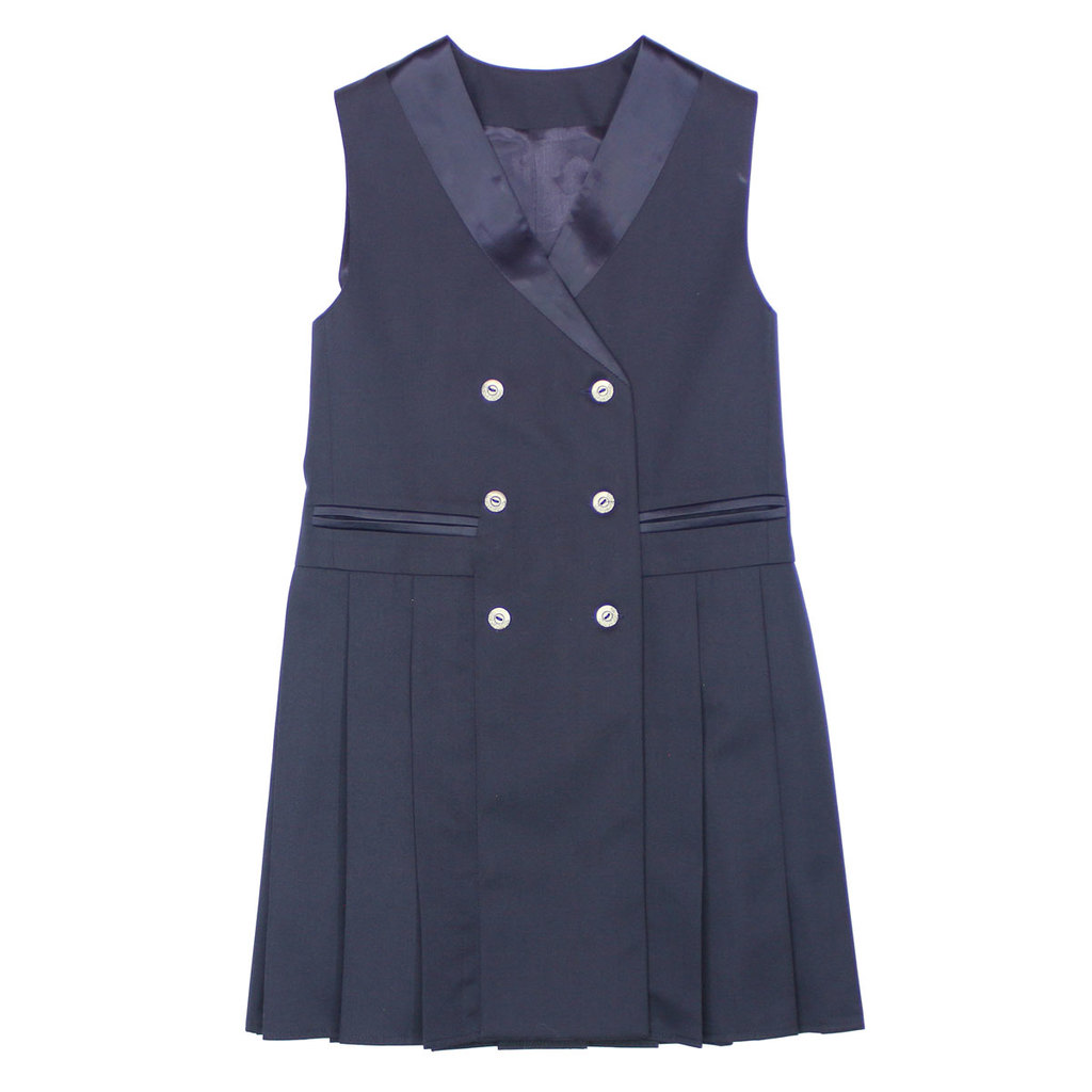 TARTAN DOUBLE BREASTED PINAFORE, MODEL 135