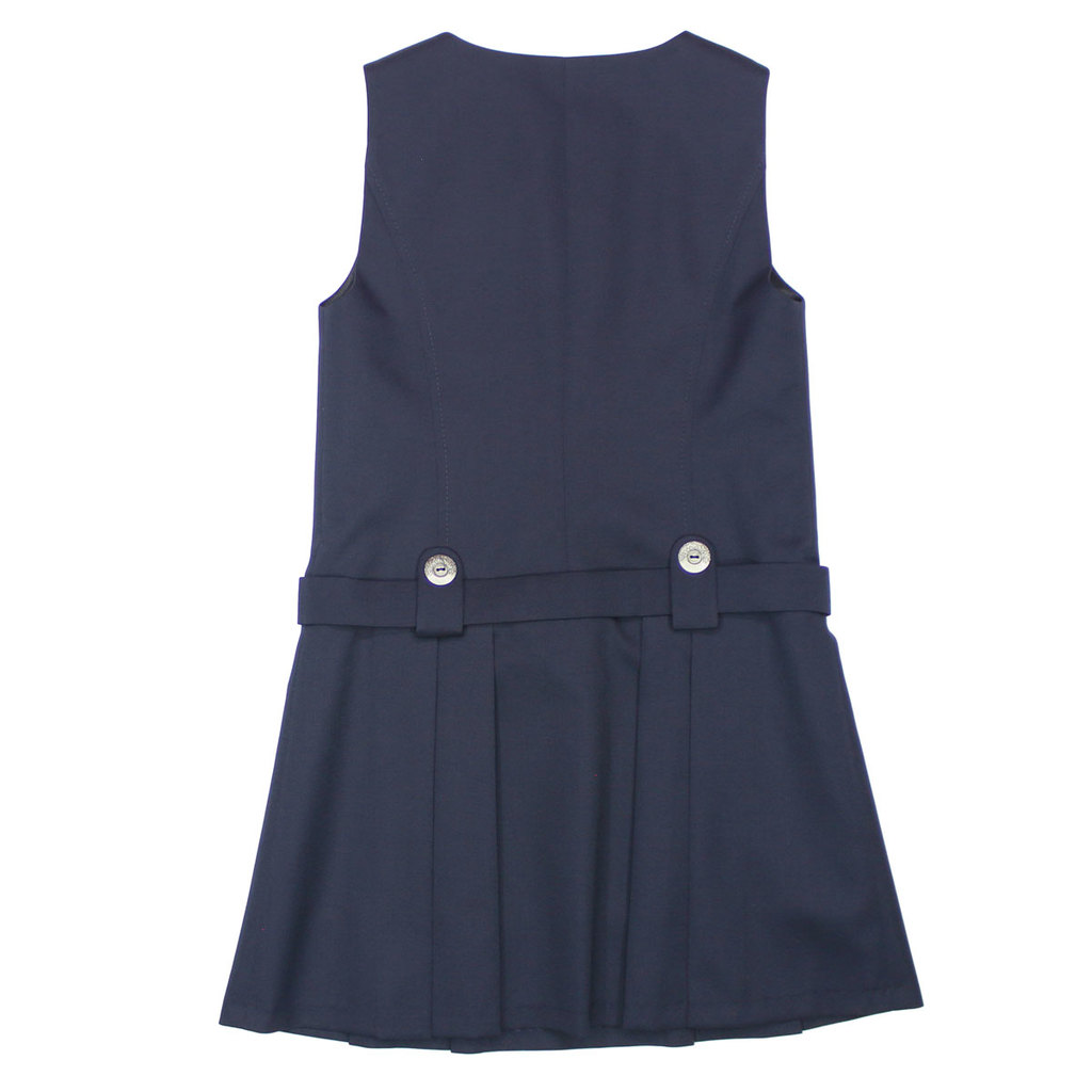 BLUE PINAFORE ON FRONT ZIPPER, MODEL 134