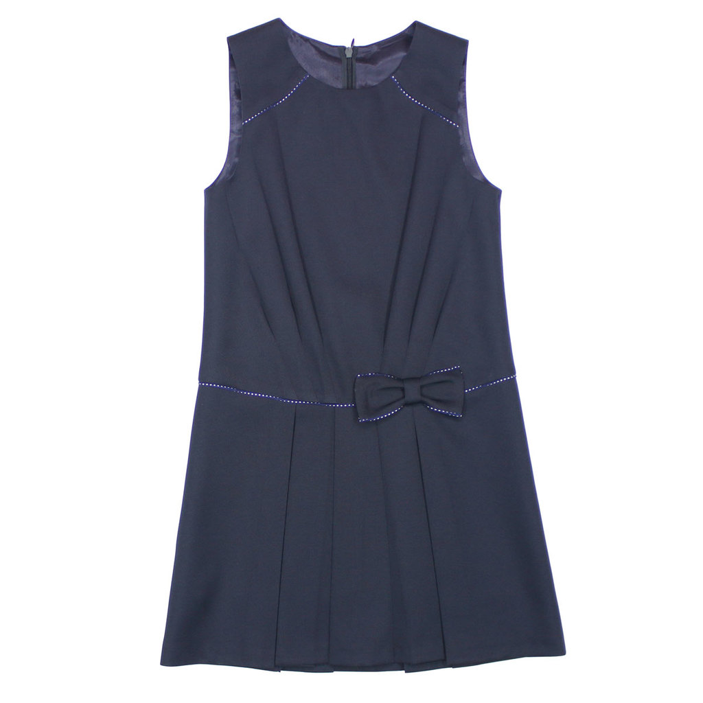 NAVY BLUE DRESS ON BACK ZIPPER , MODEL 131