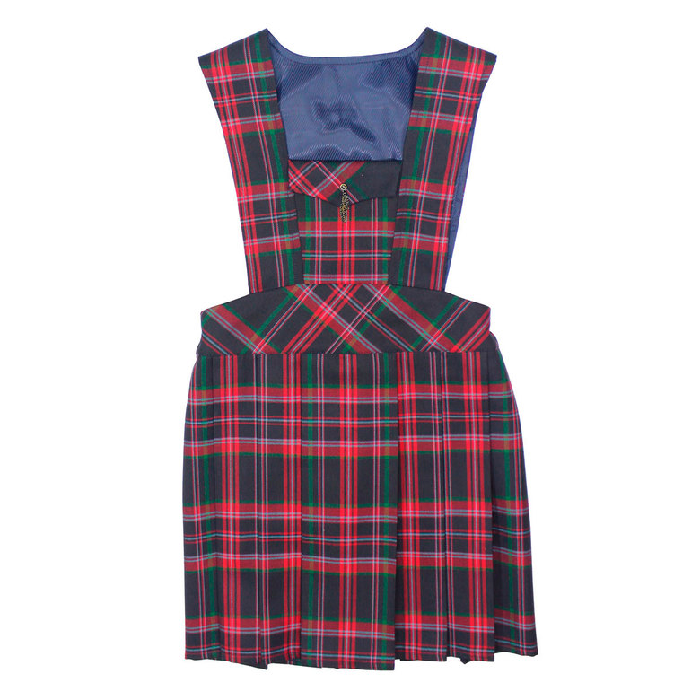 NAVY BLUE TARTAN PINAFORE, MODEL 119