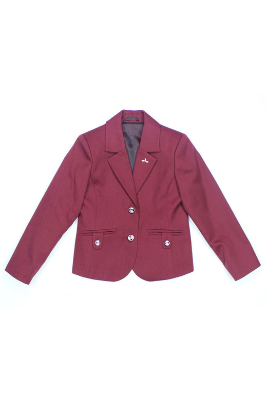 BURGUNDY FITTED JACKET FOR GIRL, MODEL 015