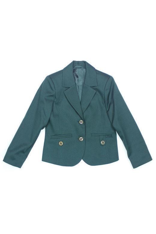 GREEN FITTED JACKET FOR GIRL, MODEL 015