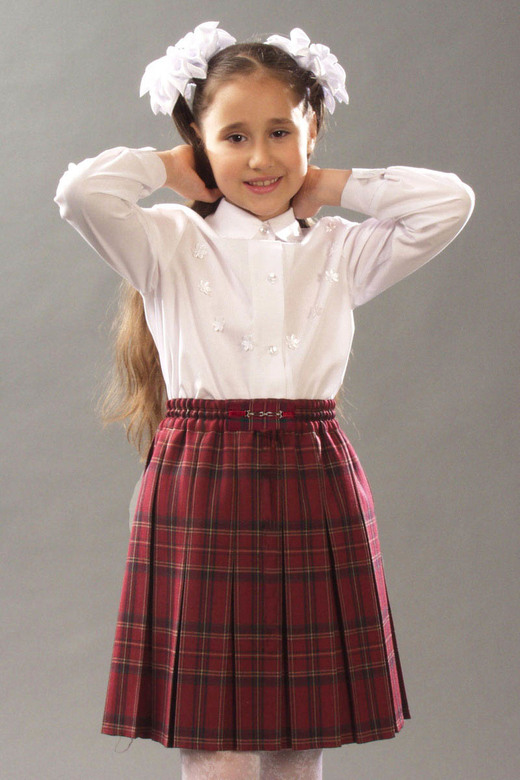 TARTAN SKIRT ON ELASTIC WAIST, MODEL 004