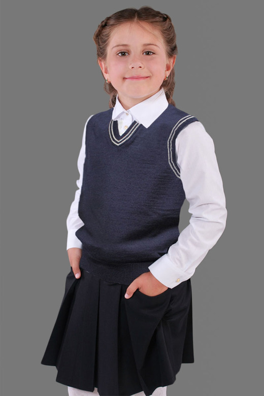 KNITTED VEST FOR GIRL, MODEL 221