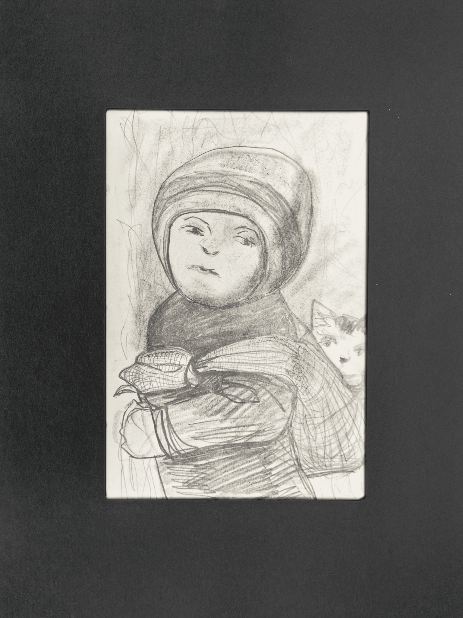 A boy and a cat (original)